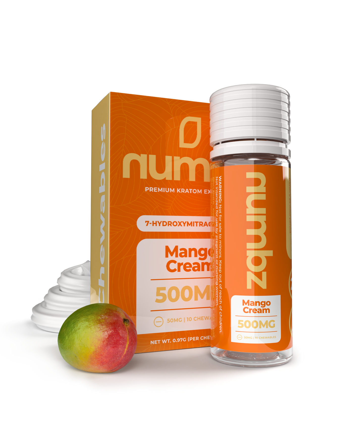 Numbz 7-OH + Minor Alkaloids | 500MG | (10) 50MG Chewables Multiple Flavor Option