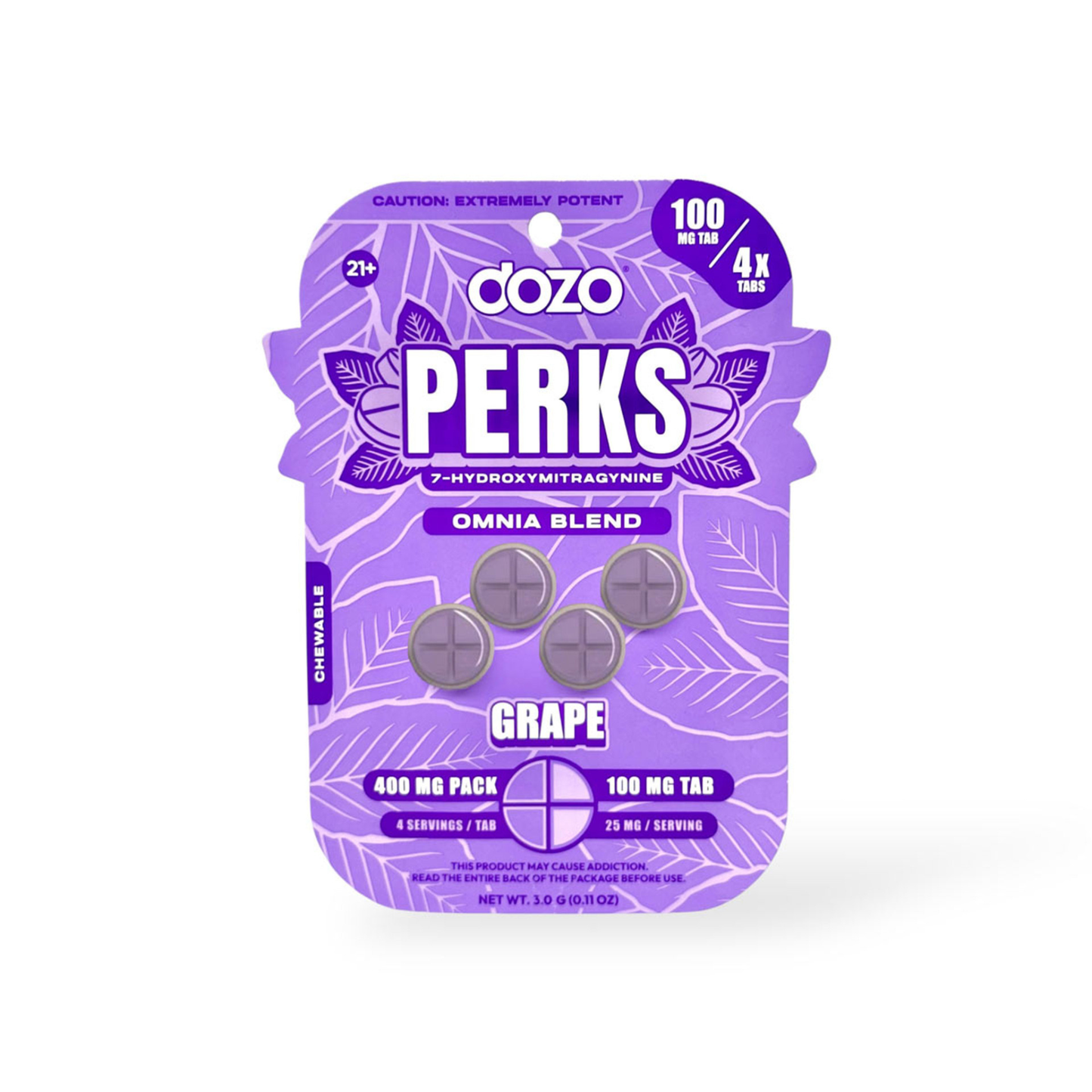 Dozo Perks 7-OH | 4ct (400mg per pack/100mg per Tablet)