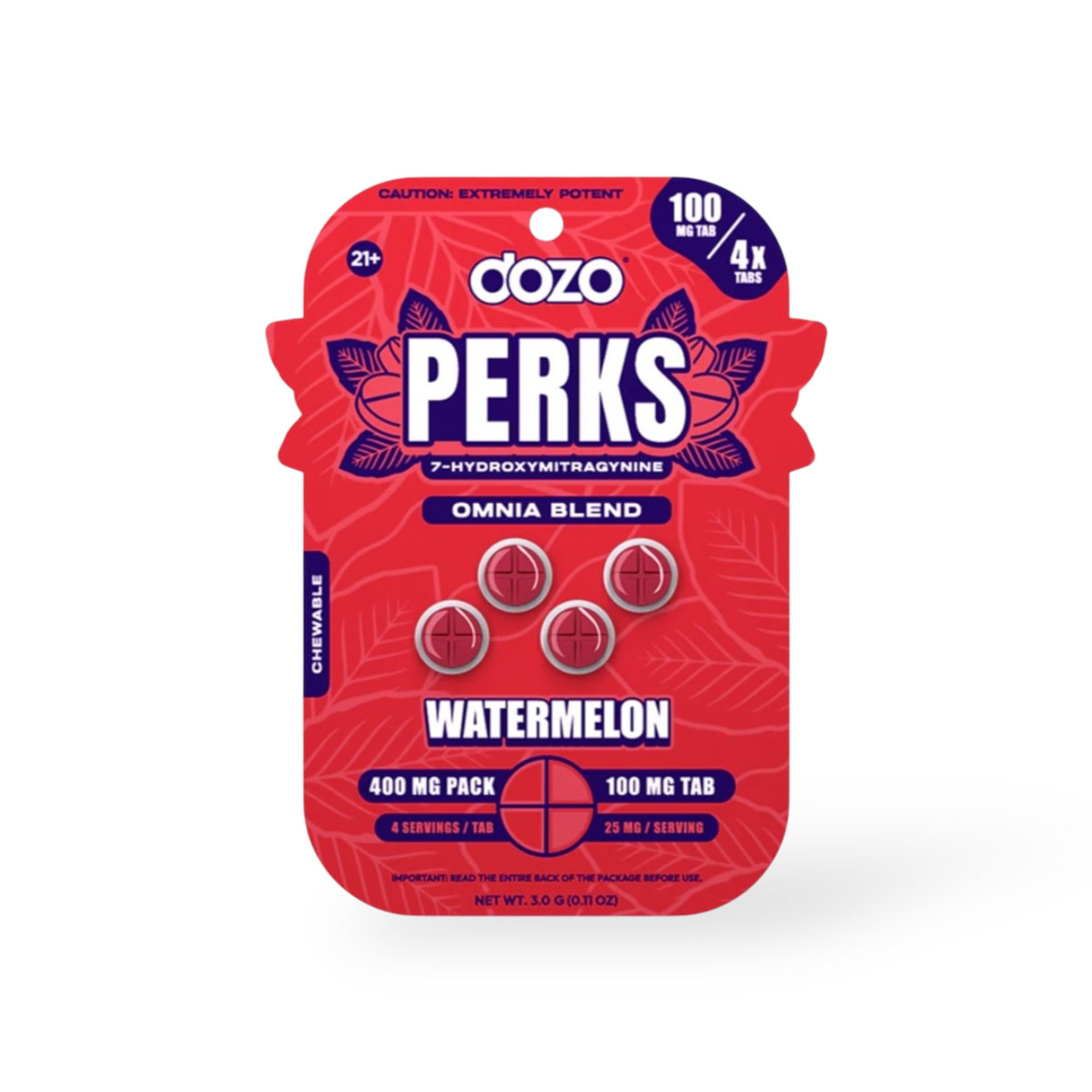 Dozo Perks 7-OH | 4ct (400mg per pack/100mg per Tablet)
