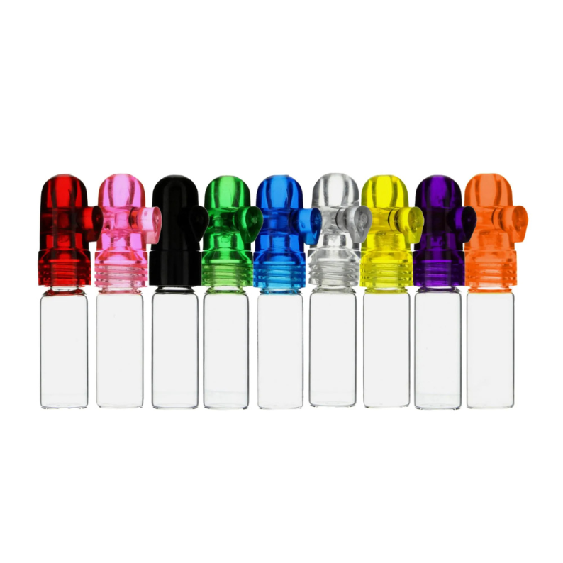 Snuff Bullet Sniffer Snorter Dispenser (Glass) | 3 Pack