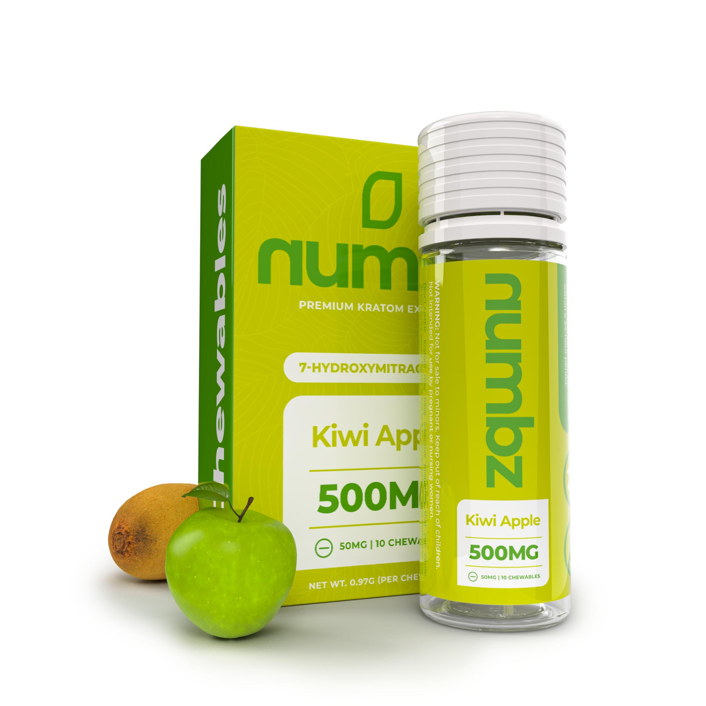 Numbz 7-OH + Minor Alkaloids | 500MG | (10) 50MG Chewables  Multiple Flavor Option