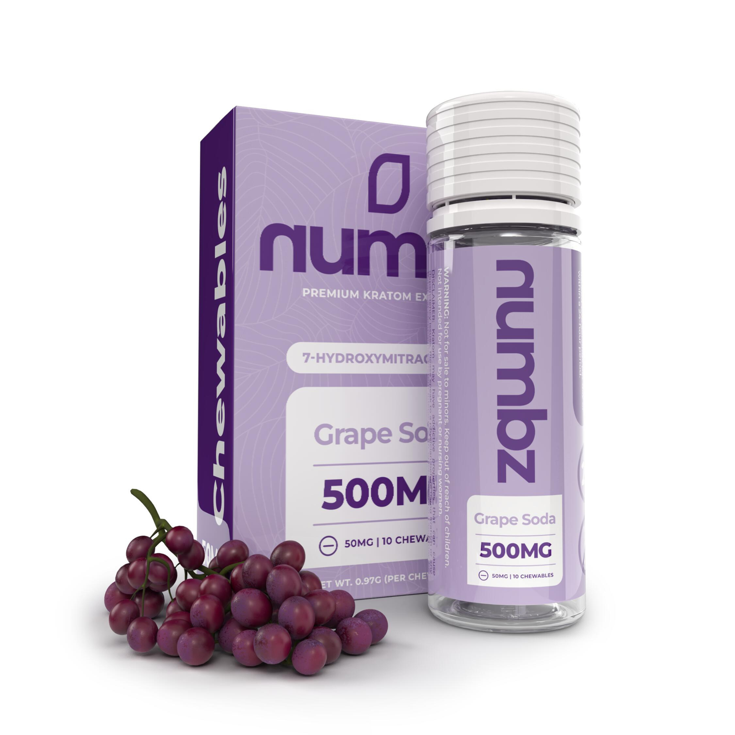 Numbz 7-OH + Minor Alkaloids | 500MG | (10) 50MG Chewables  Multiple Flavor Option