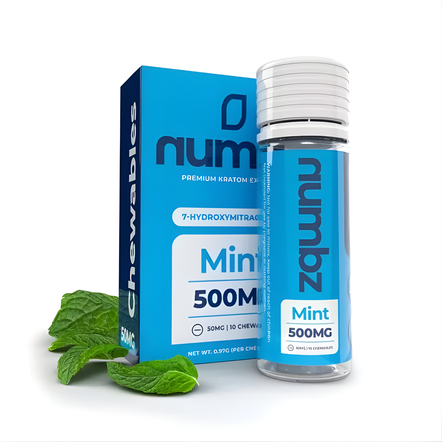 Numbz 7-OH + Minor Alkaloids | 500MG | (10) 50MG Chewables  Multiple Flavor Option