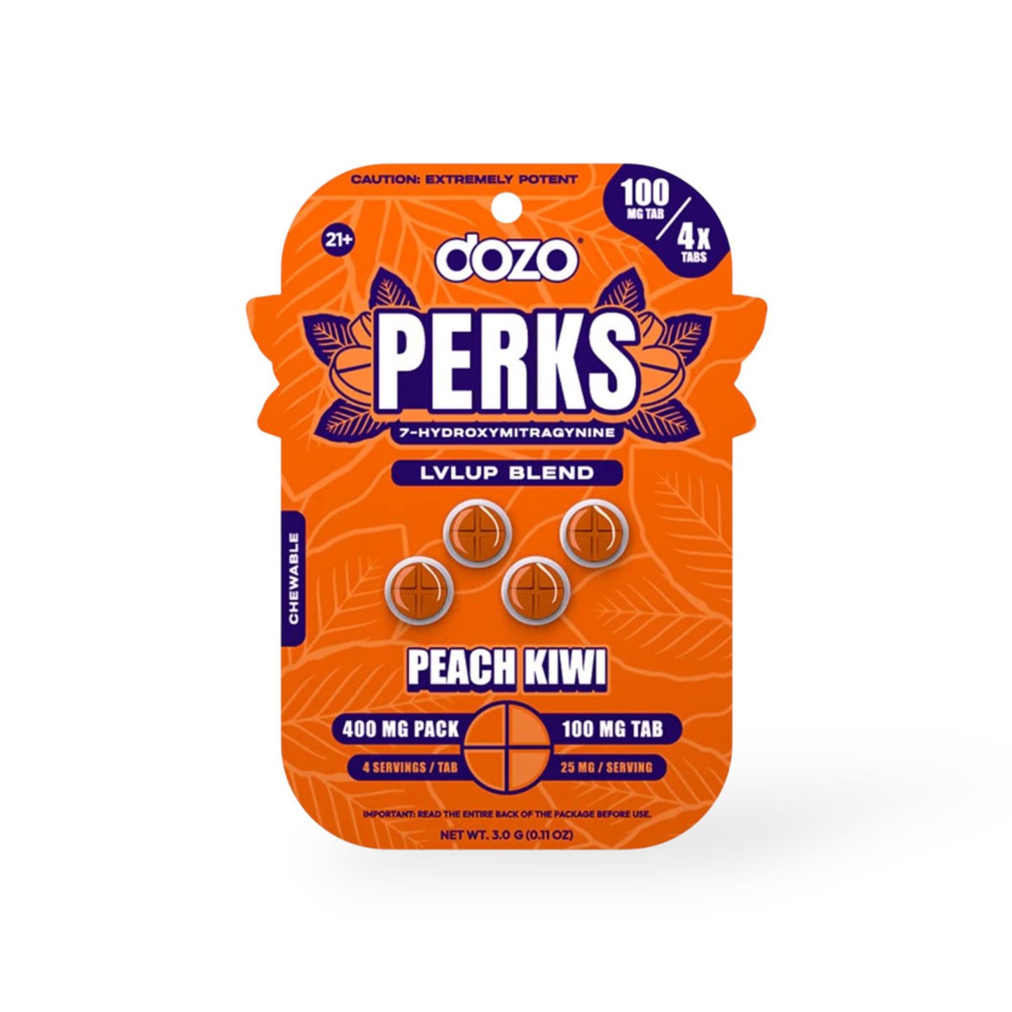Dozo Perks 7-OH | 4ct (400mg per pack/100mg per Tablet)
