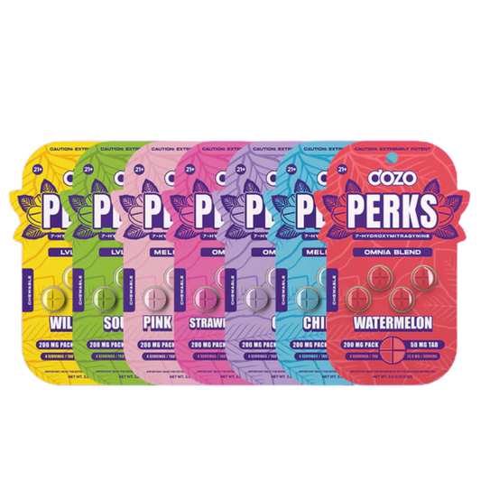 Dozo Perks 7-OH | 4ct (200mg per Pack/50mg per Tablet)